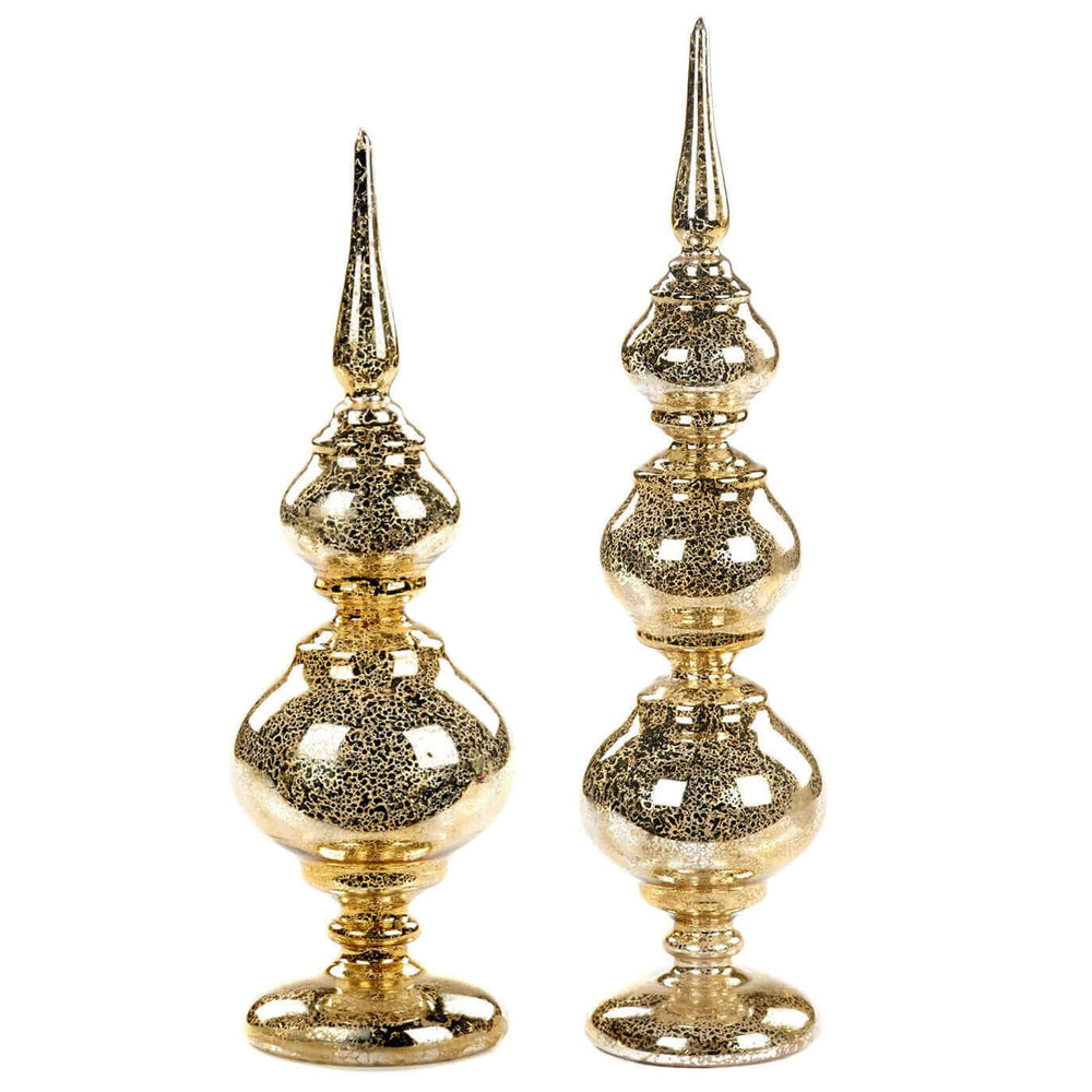 Goodwill Glazen kerstbomen set van 2