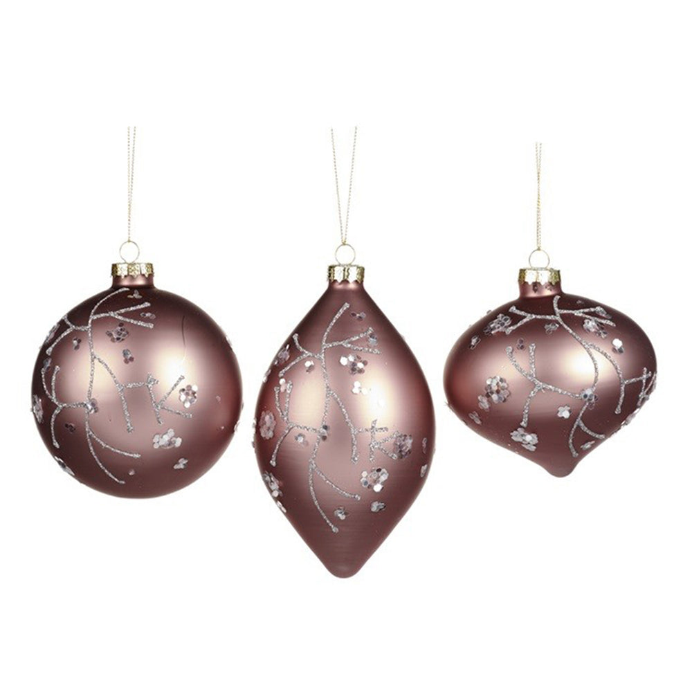 Goodwill kerstballen roze set van 3