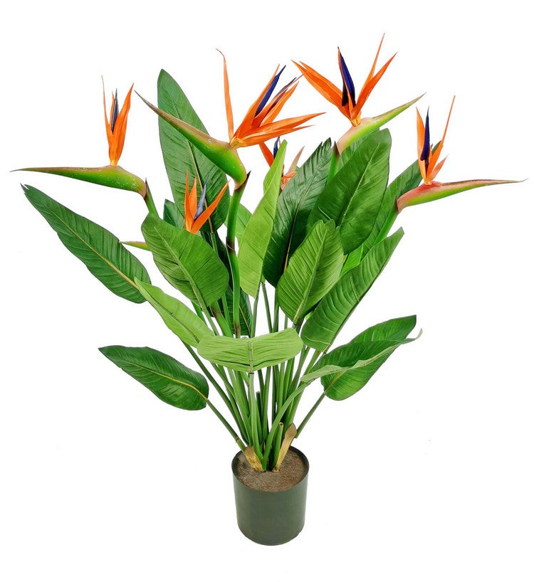 Kunstplant Strelitzia met bloem 1OO cm