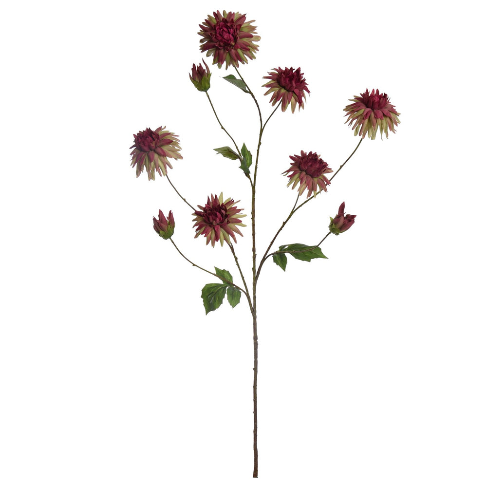 Zijden bloem dahlia bordeaux 127 cm