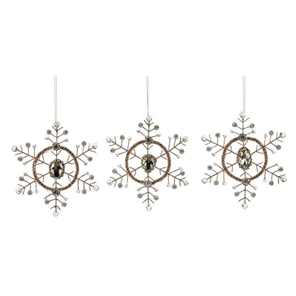 Goodwill kerstbal snowflake crystal set van 3