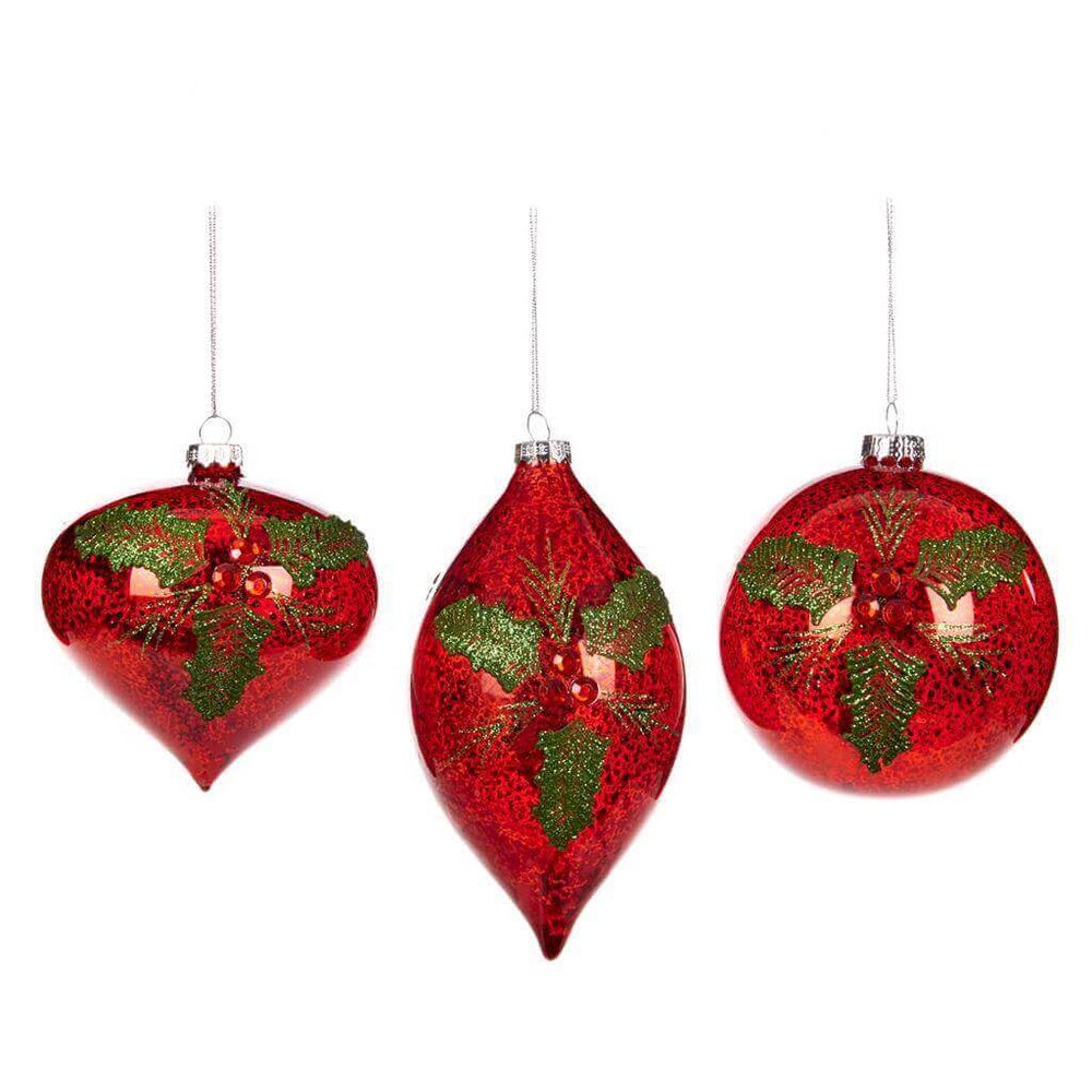 Goodwill kerstballen rood set van 3