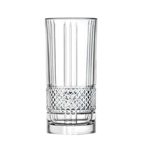 Longdrink glazen in geslepen glas set van 6