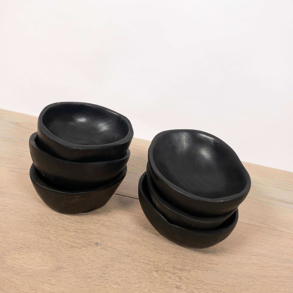 
                  
                    Schaaltjes zwart teak set van 6
                  
                